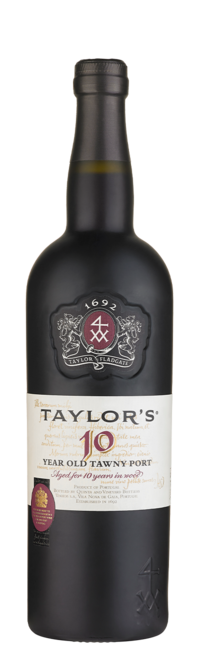 Garrafa de vinho do porto Tawny 10 Anos da Taylor's