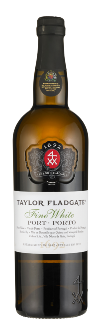 Taylor Fladgate's Fine White Port is a blend of wines produced from white grapes grown mainly on the Upper slopes of the Douro Valley....